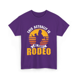 My First Rodeo Rodeo Cowboy T-Shirt - Purple