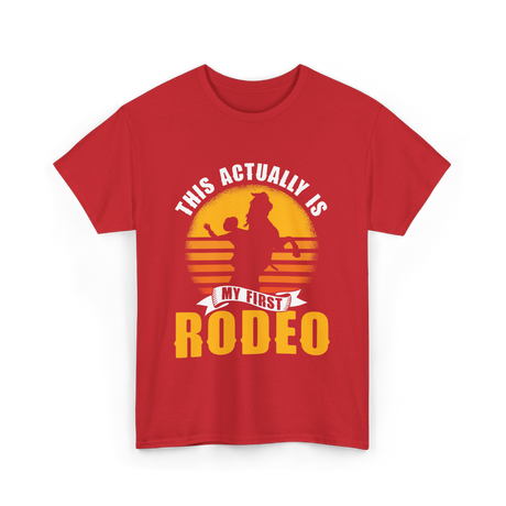 My First Rodeo Rodeo Cowboy T-Shirt - Red