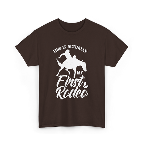 My First Rodeo Rodeo Cowboy T-Shirt - Dark Chocolate