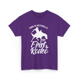 My First Rodeo Rodeo Cowboy T-Shirt - Purple