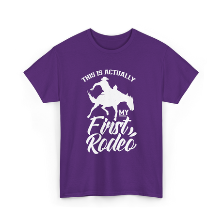 My First Rodeo Rodeo Cowboy T-Shirt - Purple