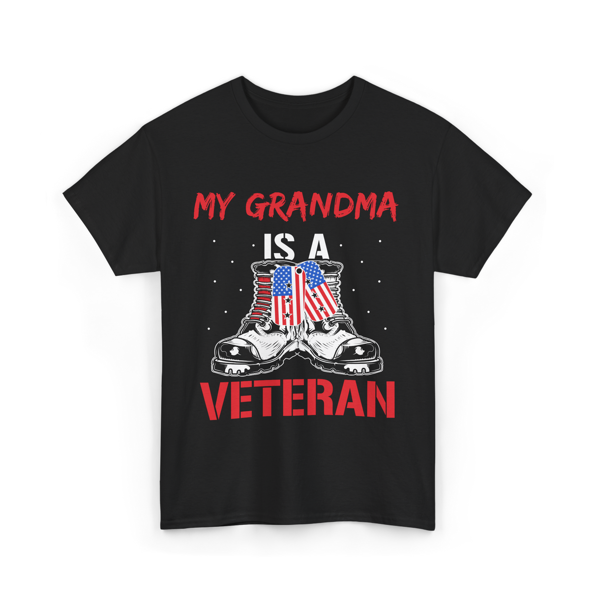 My Grandma Veteran Military T-Shirt - Black