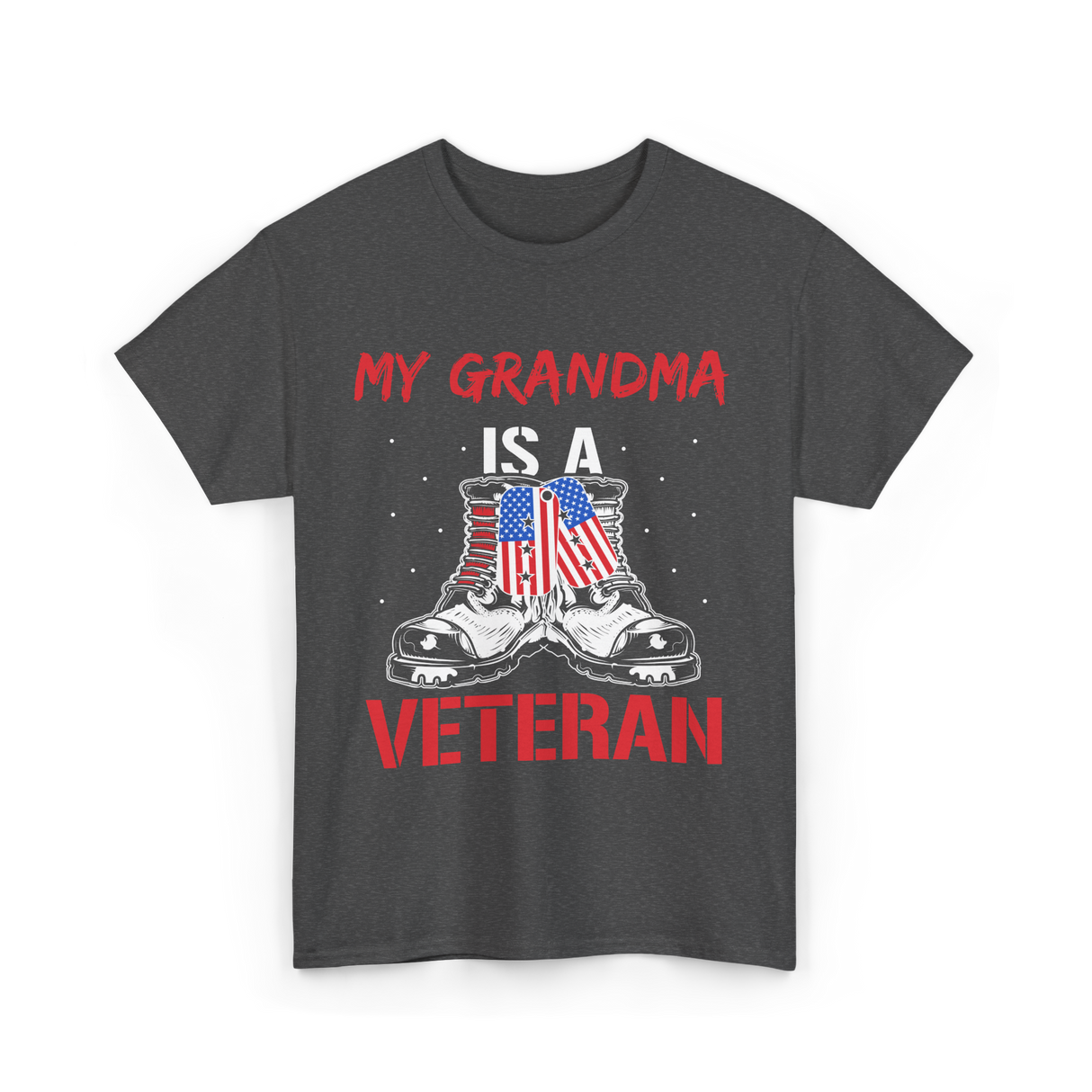 My Grandma Veteran Military T-Shirt - Dark Heather