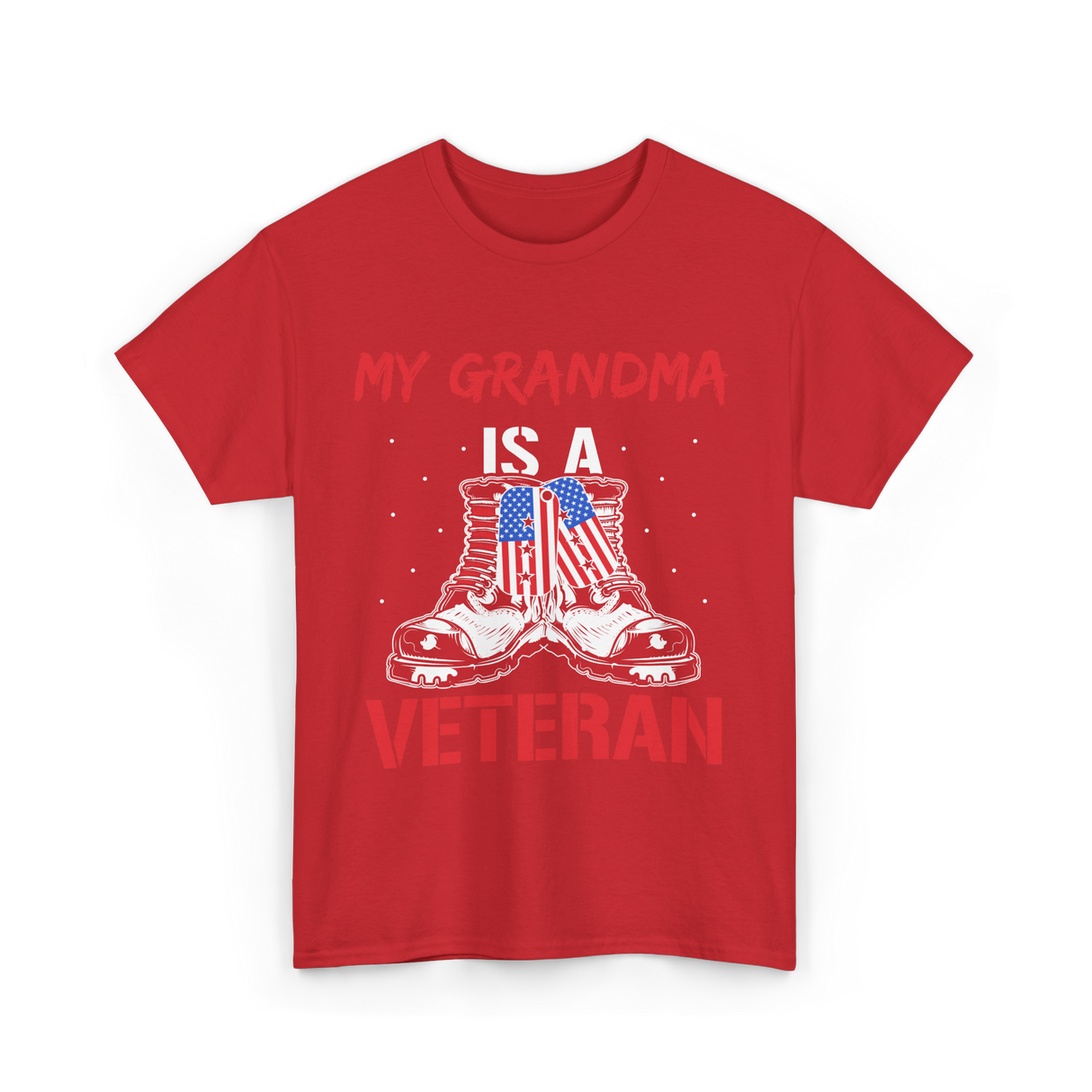 My Grandma Veteran Military T-Shirt - Red