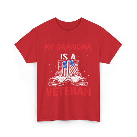 My Grandma Veteran Military T-Shirt - Red