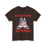 My Grandma Veteran Military T-Shirt - Dark Chocolate