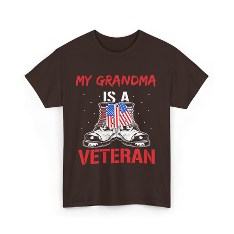 My Grandma Veteran Military T-Shirt - Dark Chocolate