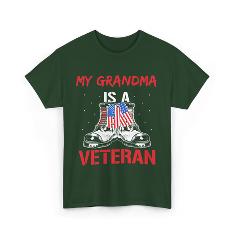 My Grandma Veteran Military T-Shirt - Forest Green