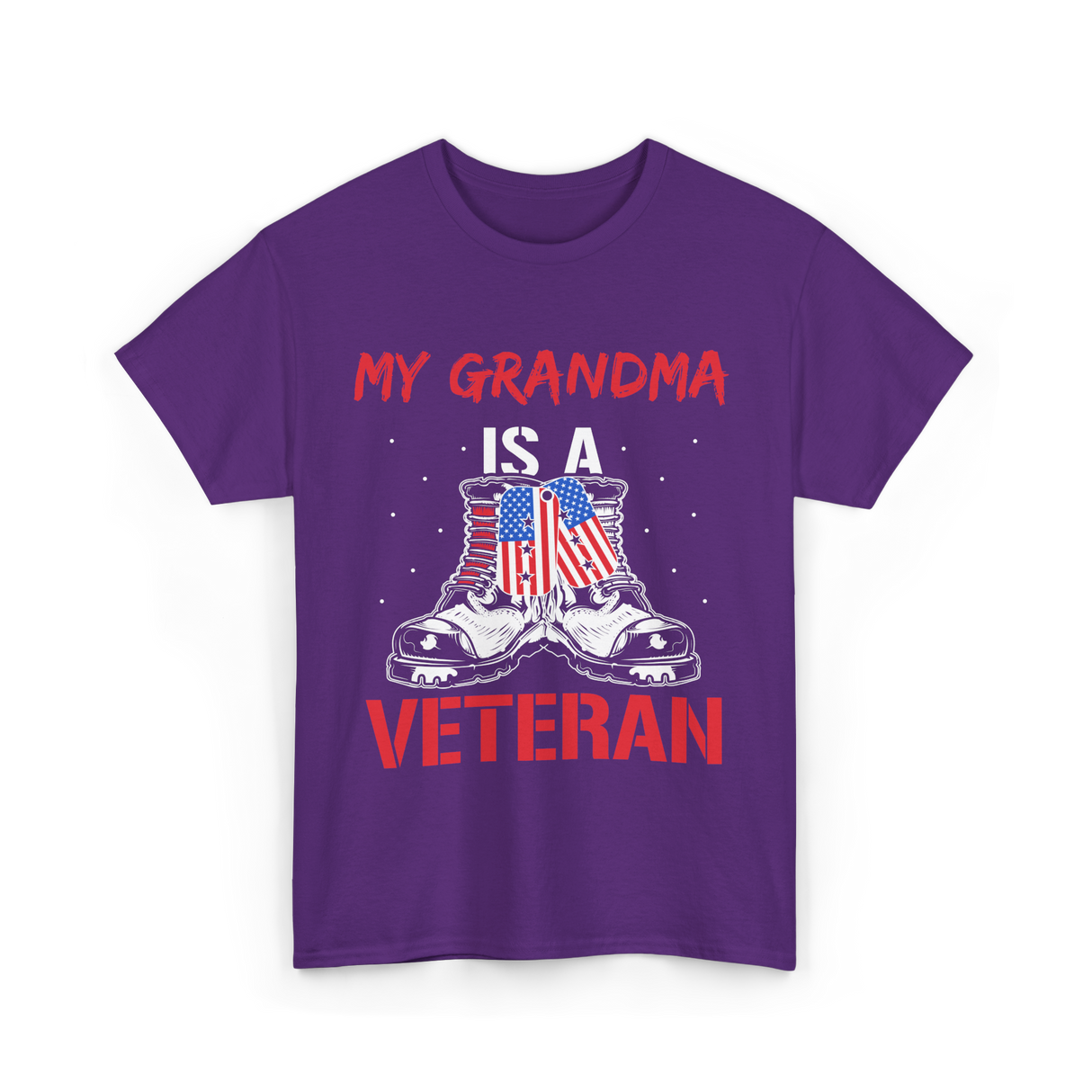 My Grandma Veteran Military T-Shirt - Purple