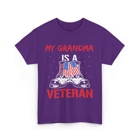 My Grandma Veteran Military T-Shirt - Purple