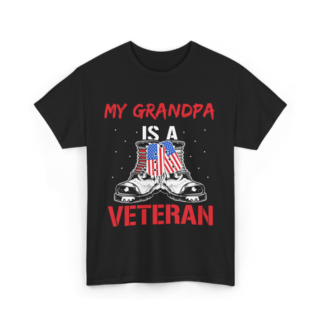 My Grandpa Veteran Patriotic T-Shirt - Black