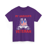 My Grandpa Veteran Patriotic T-Shirt - Purple