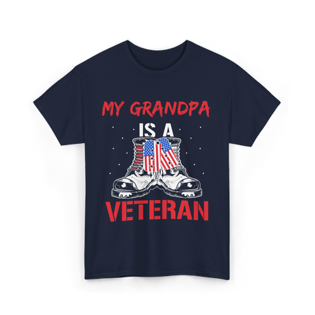 My Grandpa Veteran Patriotic T-Shirt - Navy