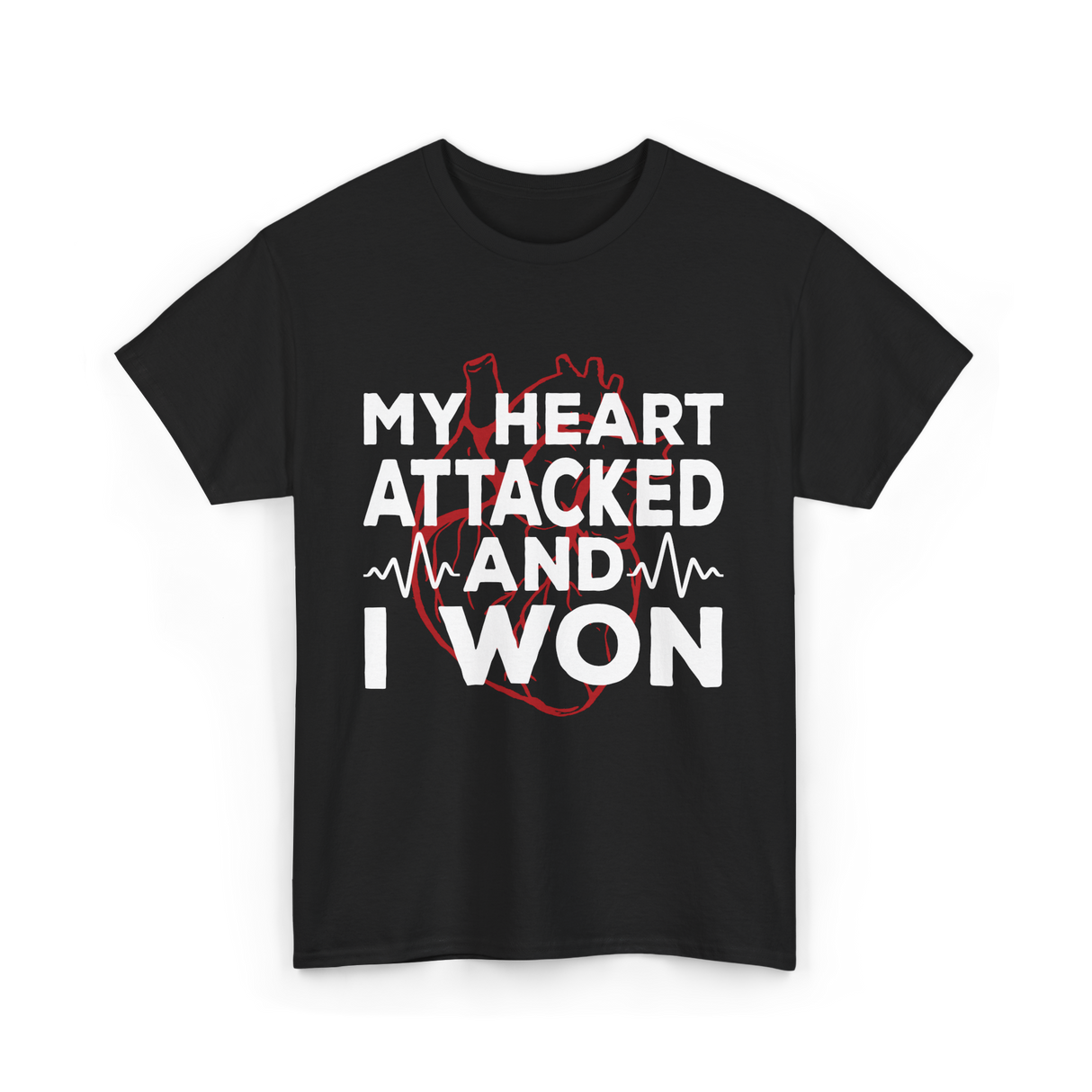 My Heart Attacked Heart Health T-Shirt - Black