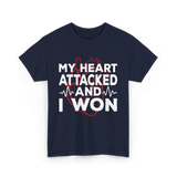 My Heart Attacked Heart Health T-Shirt - Navy