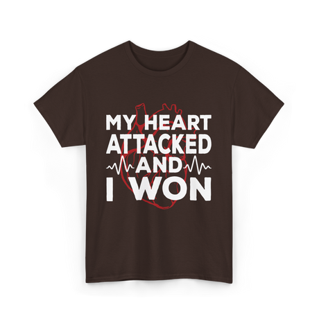 My Heart Attacked Heart Health T-Shirt - Dark Chocolate