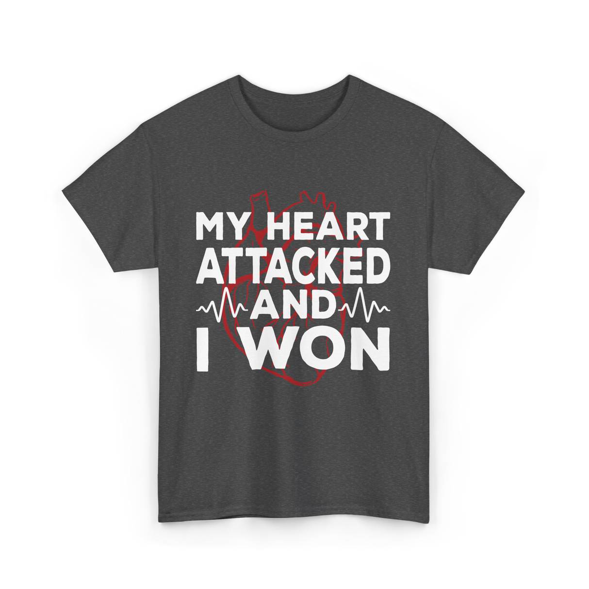 My Heart Attacked Heart Health T-Shirt - Dark Heather