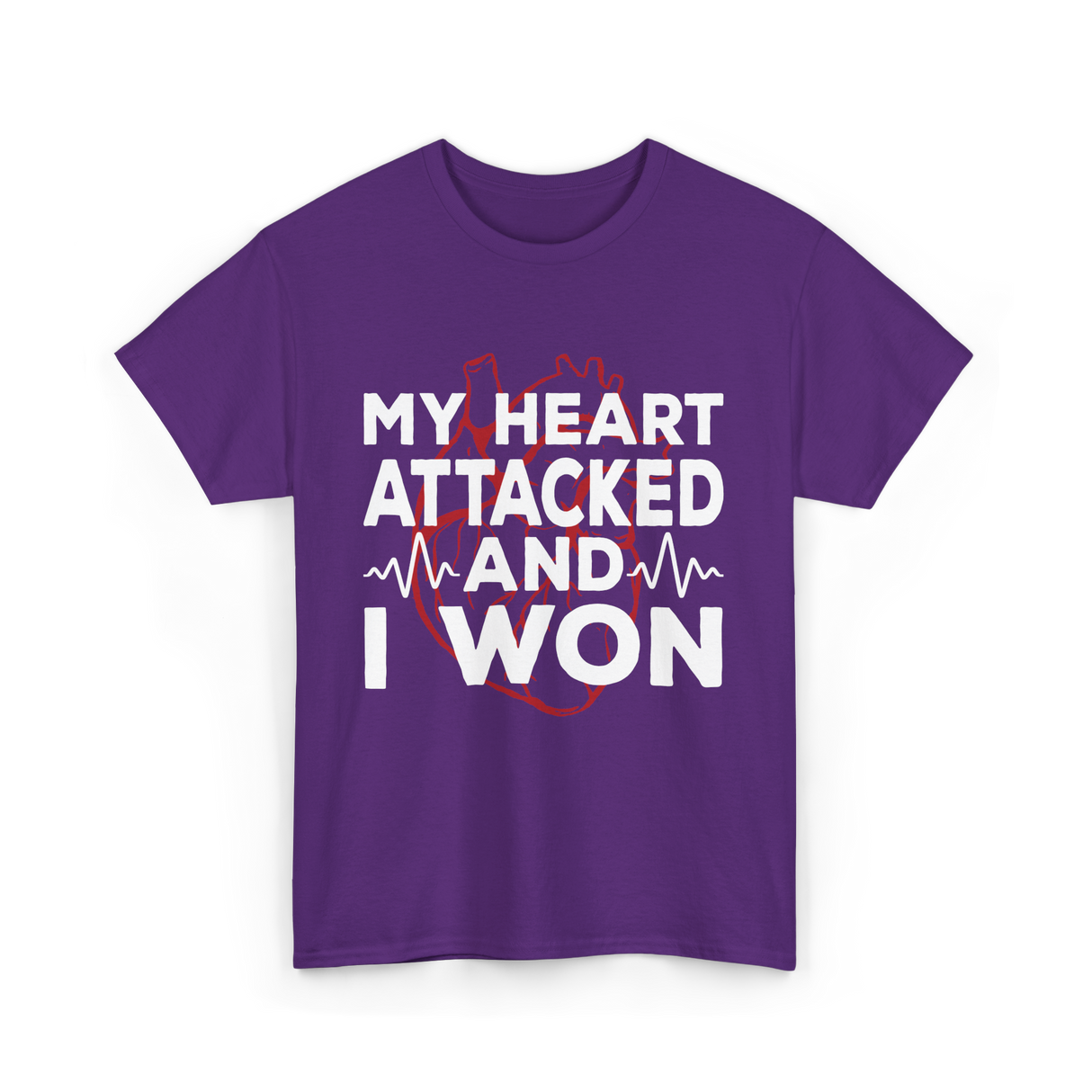 My Heart Attacked Heart Health T-Shirt - Purple