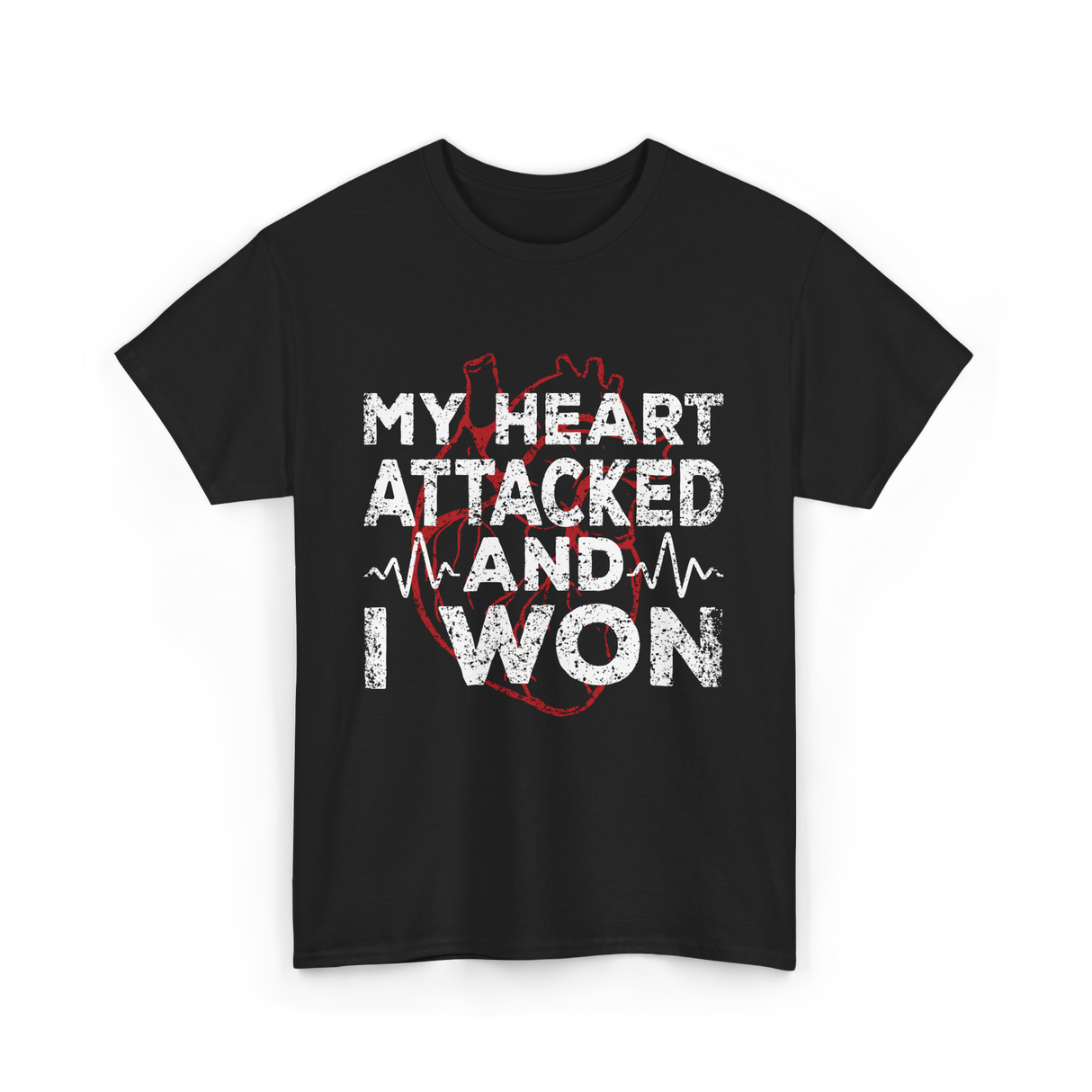 My Heart Attacked Heart T-Shirt - Black