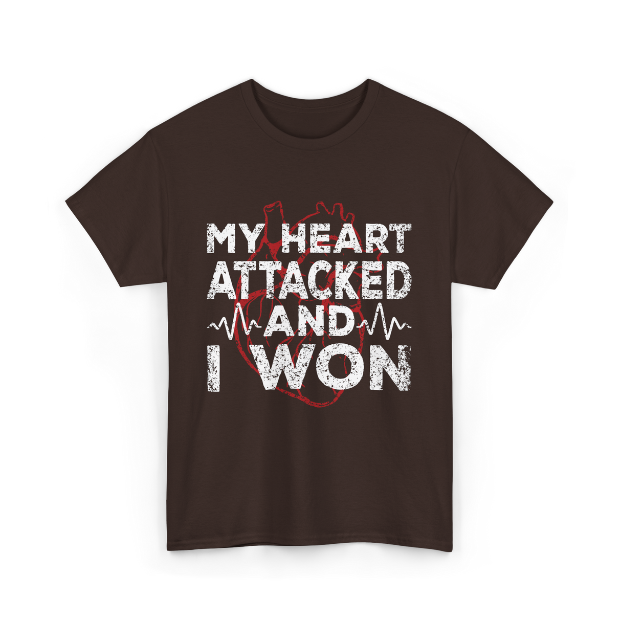 My Heart Attacked Heart T-Shirt - Dark Chocolate