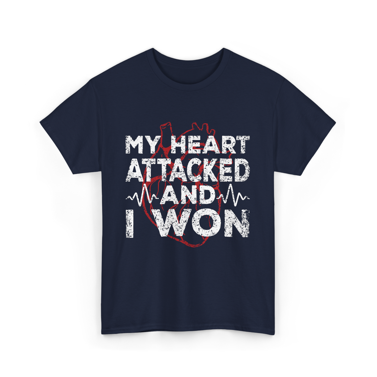 My Heart Attacked Heart T-Shirt - Navy