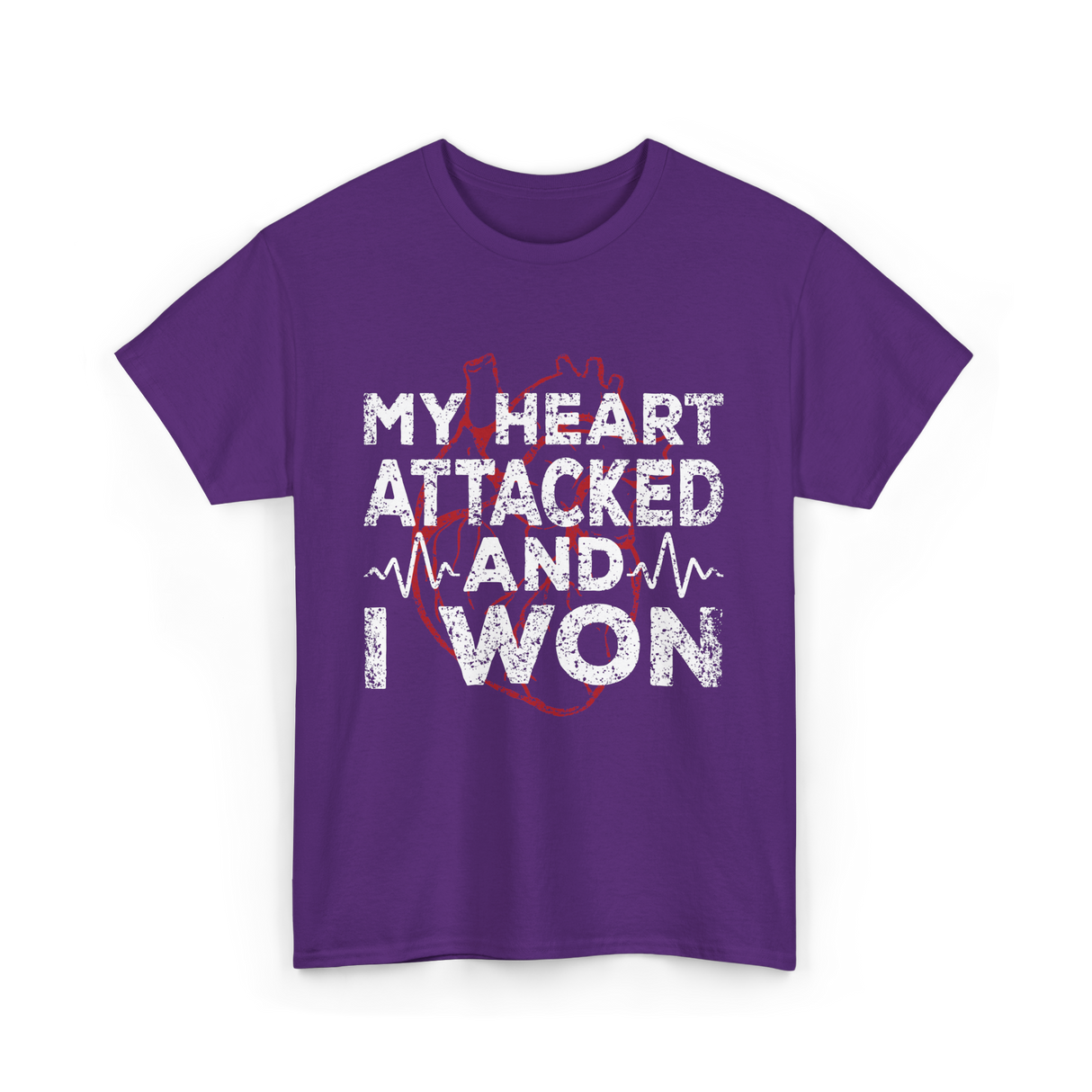 My Heart Attacked Heart T-Shirt - Purple