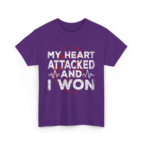 My Heart Attacked Heart T-Shirt - Purple