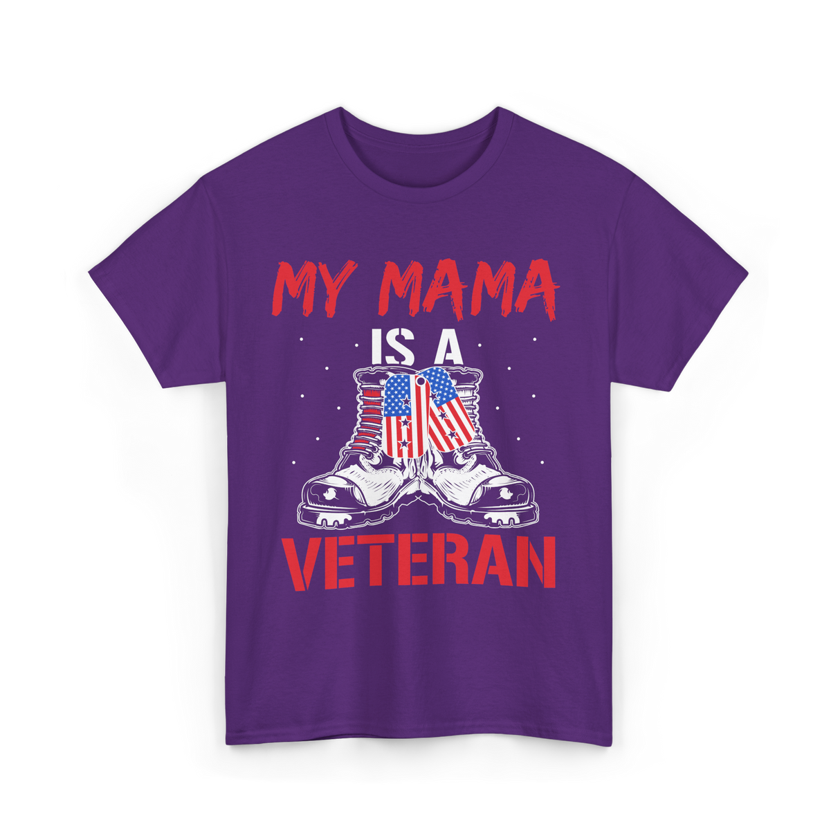 My Mama Military Mom Veterans T-Shirt - Purple