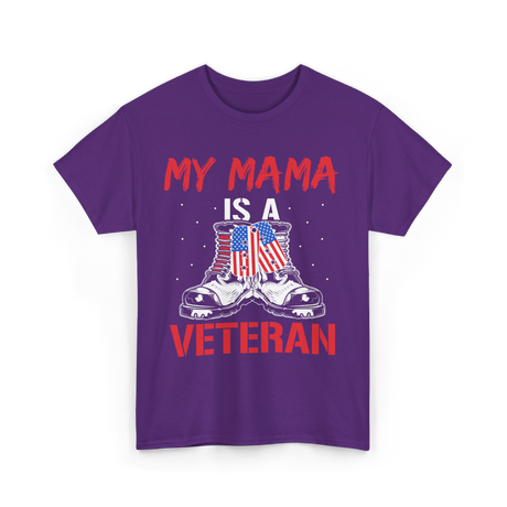 My Mama Military Mom Veterans T-Shirt - Purple