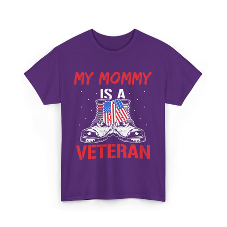 My Mommy Veteran Military Mom T-Shirt - Purple