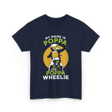 My Name Is Poppa Wheelie Motocross T-Shirt - Navy