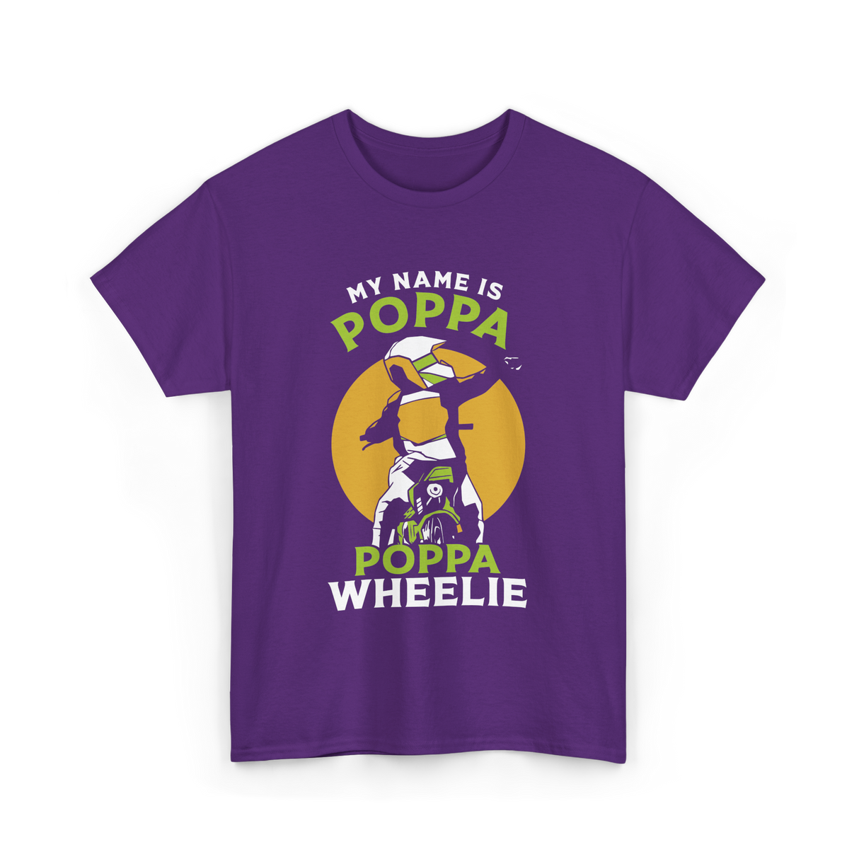 My Name Is Poppa Wheelie Motocross T-Shirt - Purple