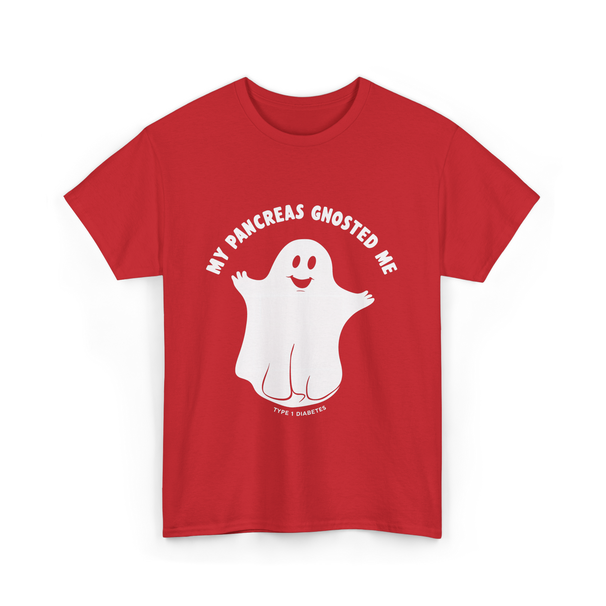 My Pancreas Gnosted Me Type 1 Diabetes T-Shirt - Red