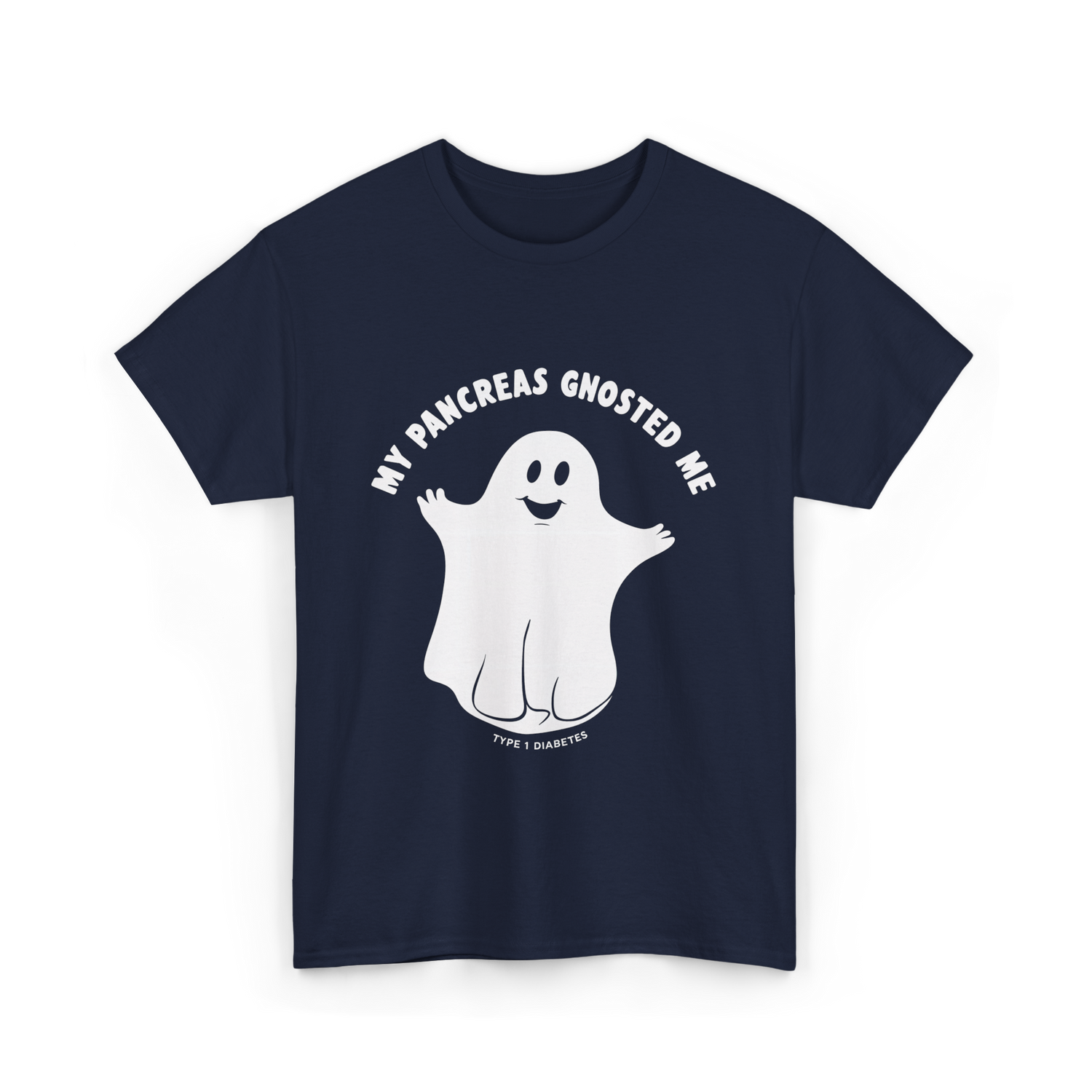 My Pancreas Gnosted Me Type 1 Diabetes T-Shirt - Navy