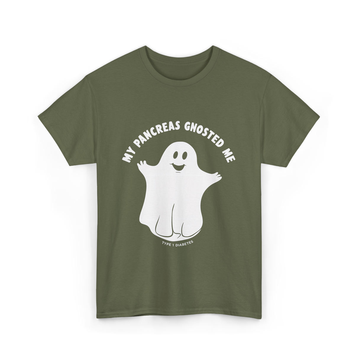 My Pancreas Gnosted Me Type 1 Diabetes T-Shirt - Military Green