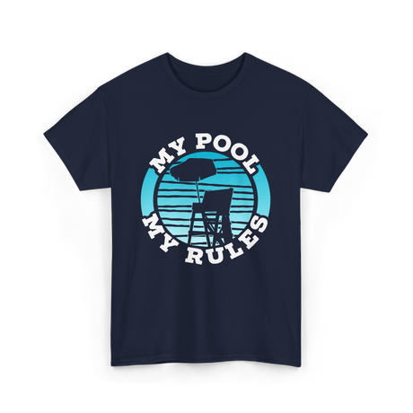 My Pool My Rules Swimming T-Shirt - Navy