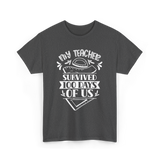 My Teacher Survived 100 Days School T-Shirt - Dark Heather