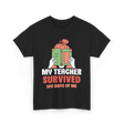 My Teacher Survived Kids School T-Shirt - Black