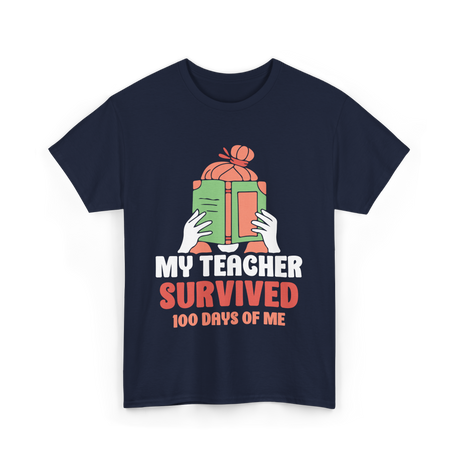 My Teacher Survived Kids School T-Shirt - Navy