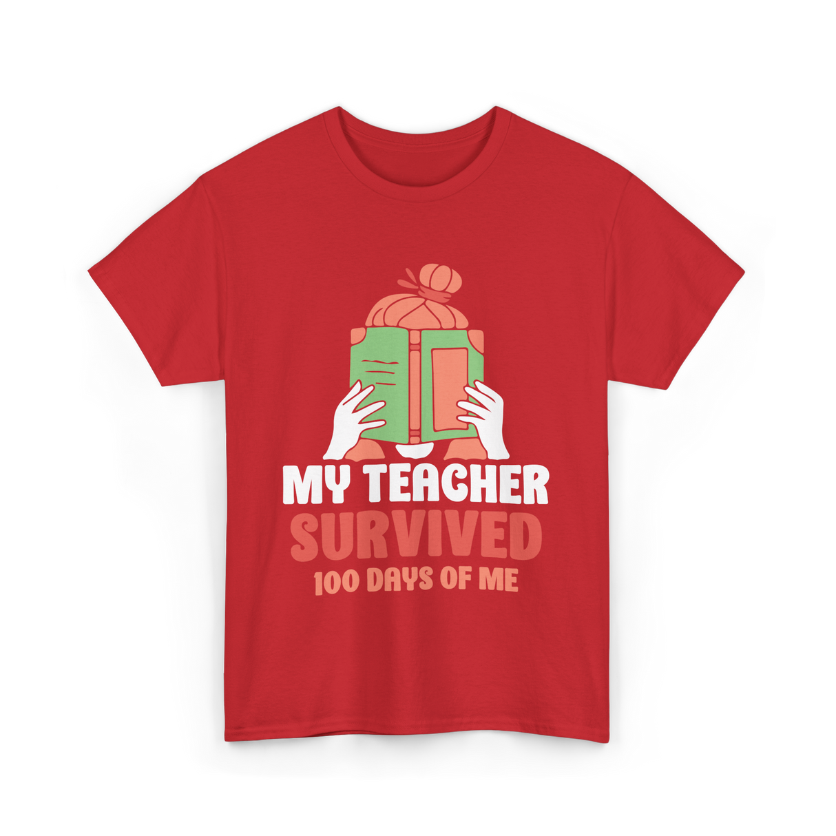 My Teacher Survived Kids School T-Shirt - Red