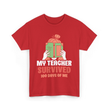 My Teacher Survived Kids School T-Shirt - Red