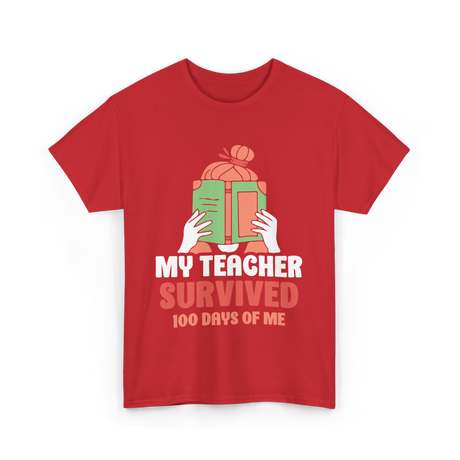 My Teacher Survived Kids School T-Shirt - Red