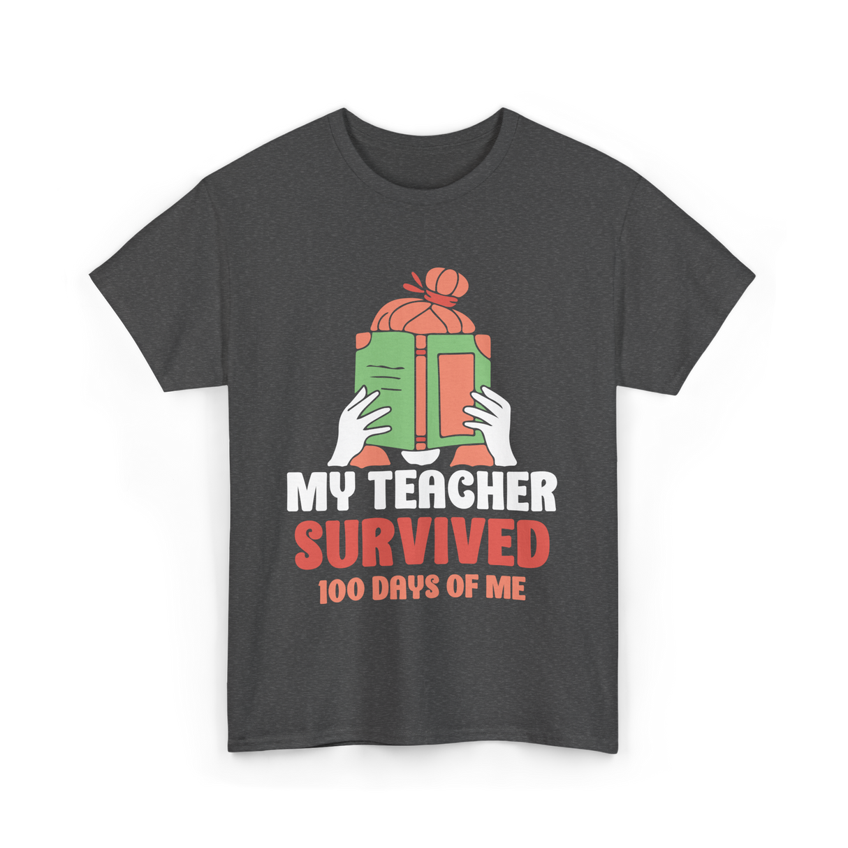 My Teacher Survived Kids School T-Shirt - Dark Heather