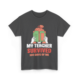 My Teacher Survived Kids School T-Shirt - Dark Heather