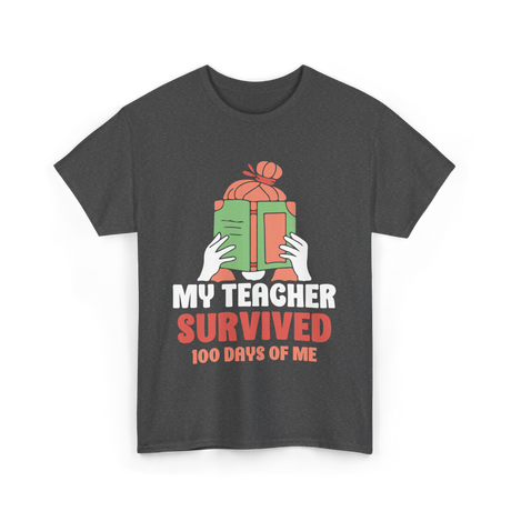 My Teacher Survived Kids School T-Shirt - Dark Heather