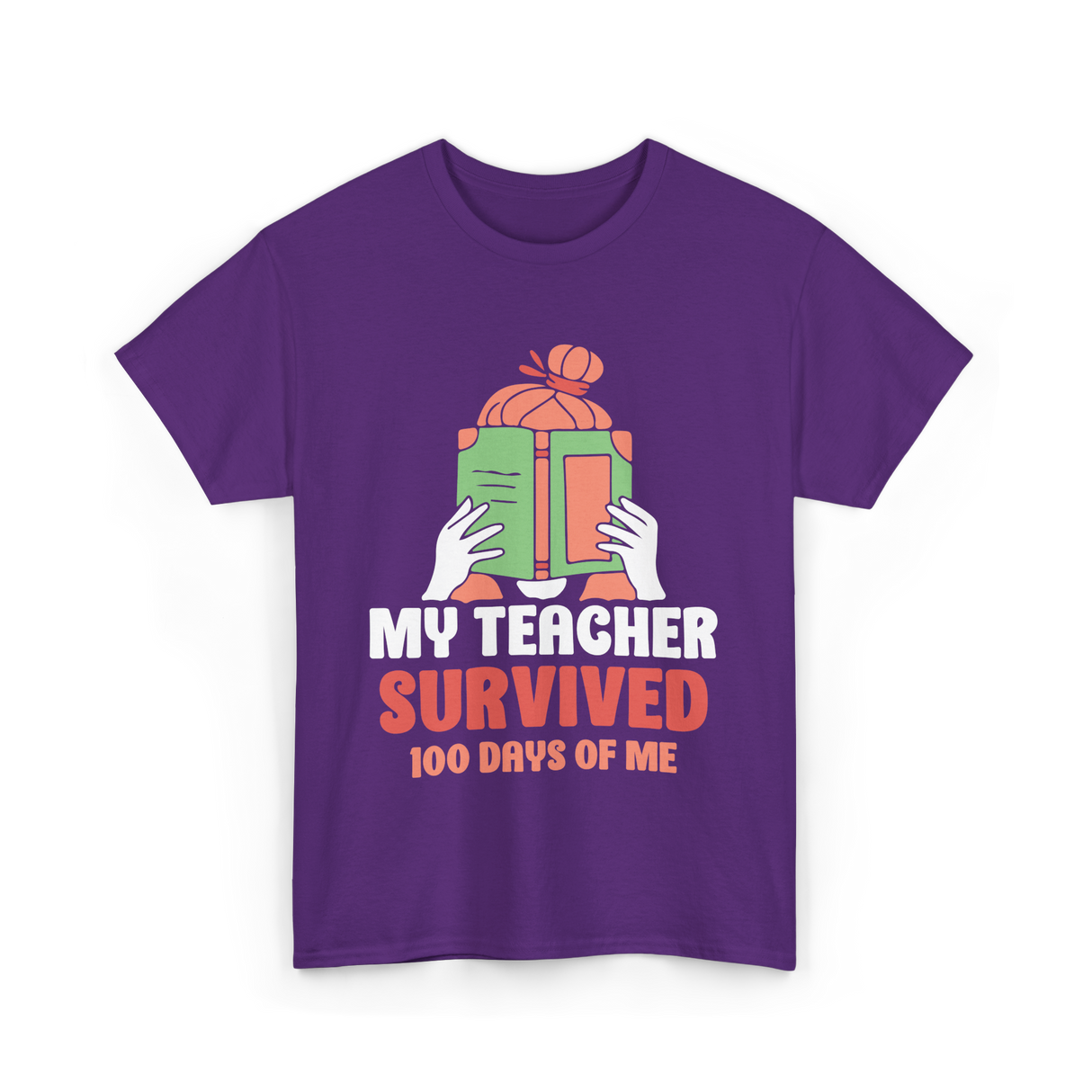 My Teacher Survived Kids School T-Shirt - Purple