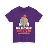 My Teacher Survived Kids School T-Shirt - Purple