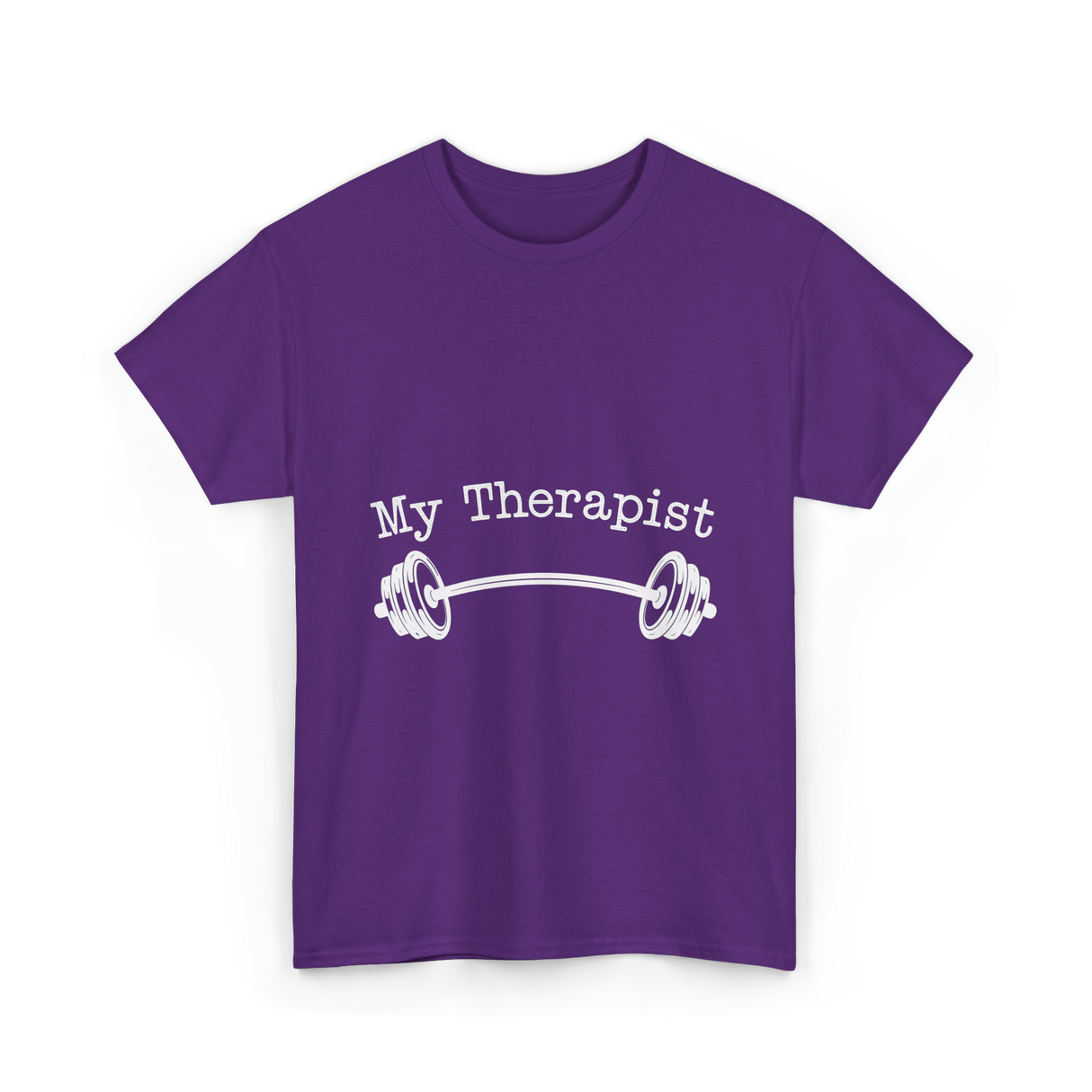 My Therapist Barbell Workout T-Shirt - Purple