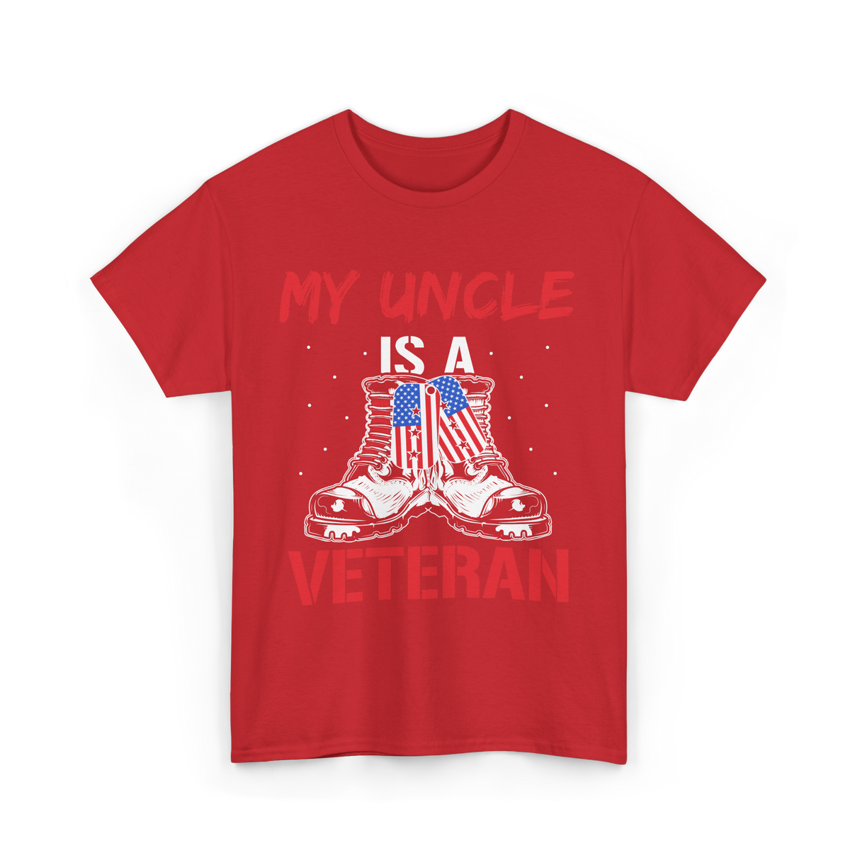 My Uncle Military Veteran T-Shirt - Red