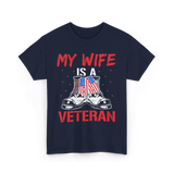 My Wife American Veteran Military T-Shirt - Navy